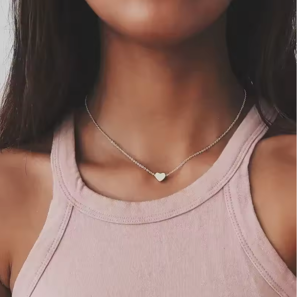 Beautiful Elegant Heart Choker Necklace-ReesJewels-ReesJewels