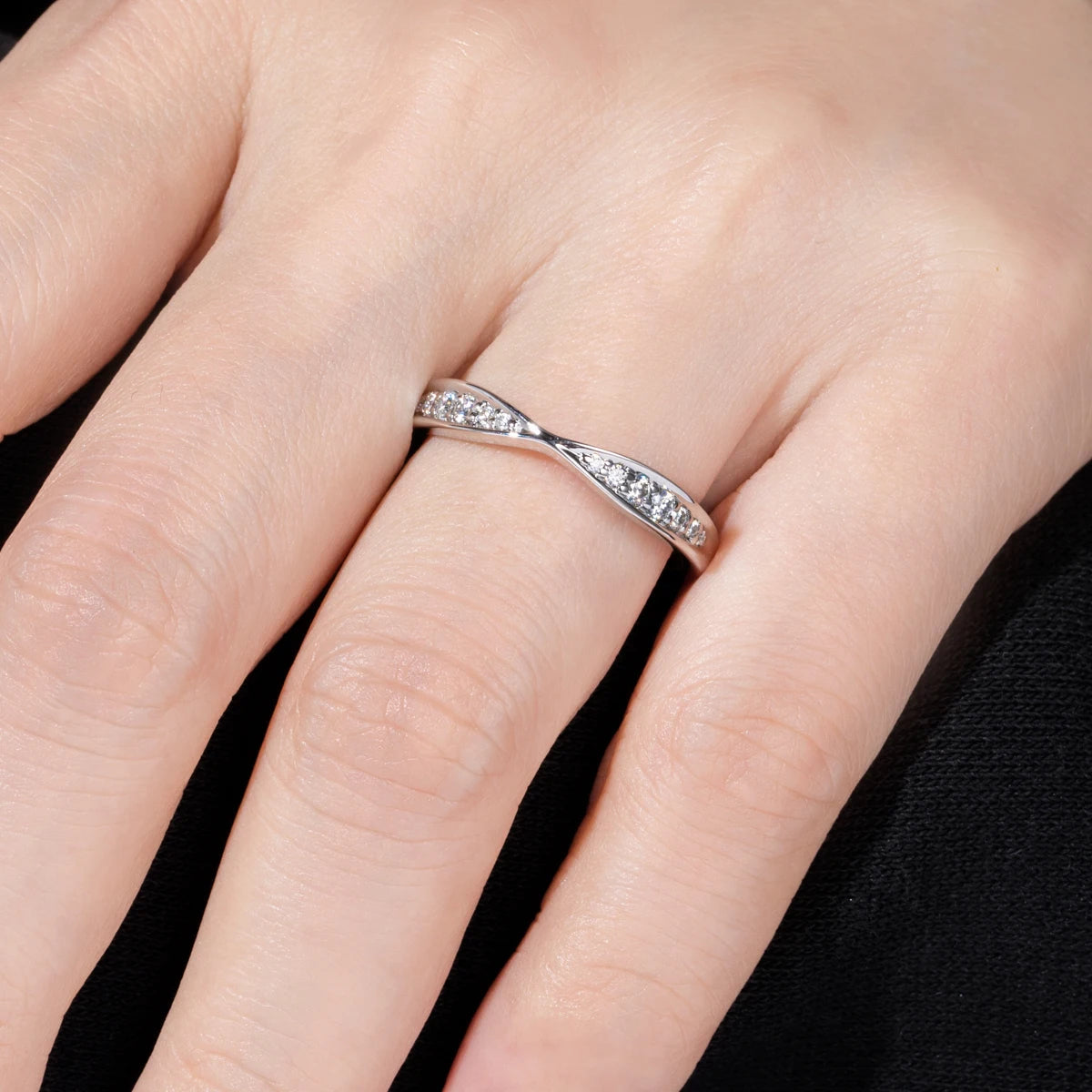 Bow Tie Moissanite Diamond Band Ring-Rees Jewels-ReesJewels