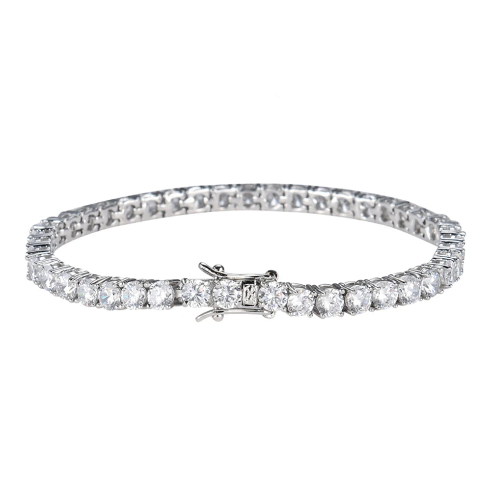 Chic Moissanite Diamond Tennis Bracelet-Rees Jewels-White gold-0.15ct 14cm-ReesJewels