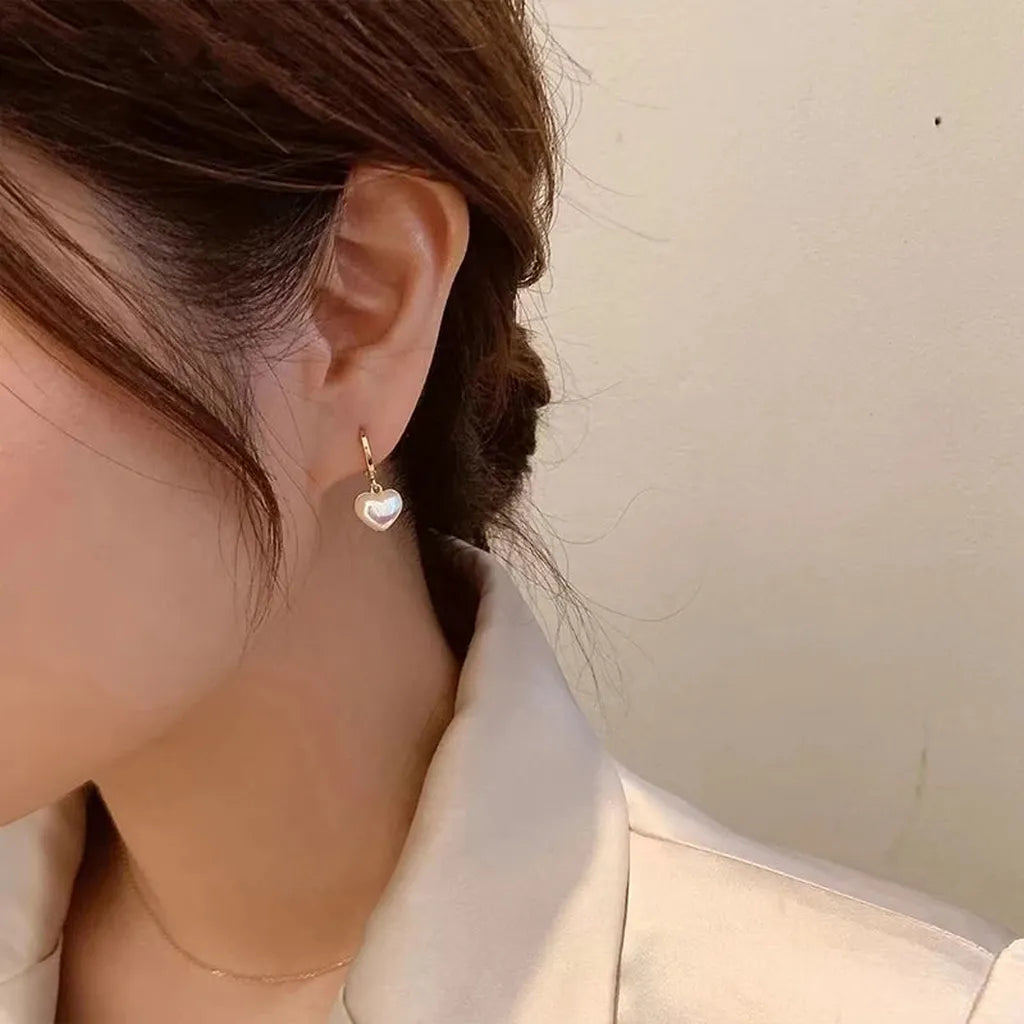Classic Imitation Pearl Heart Earring-My Store-ReesJewels