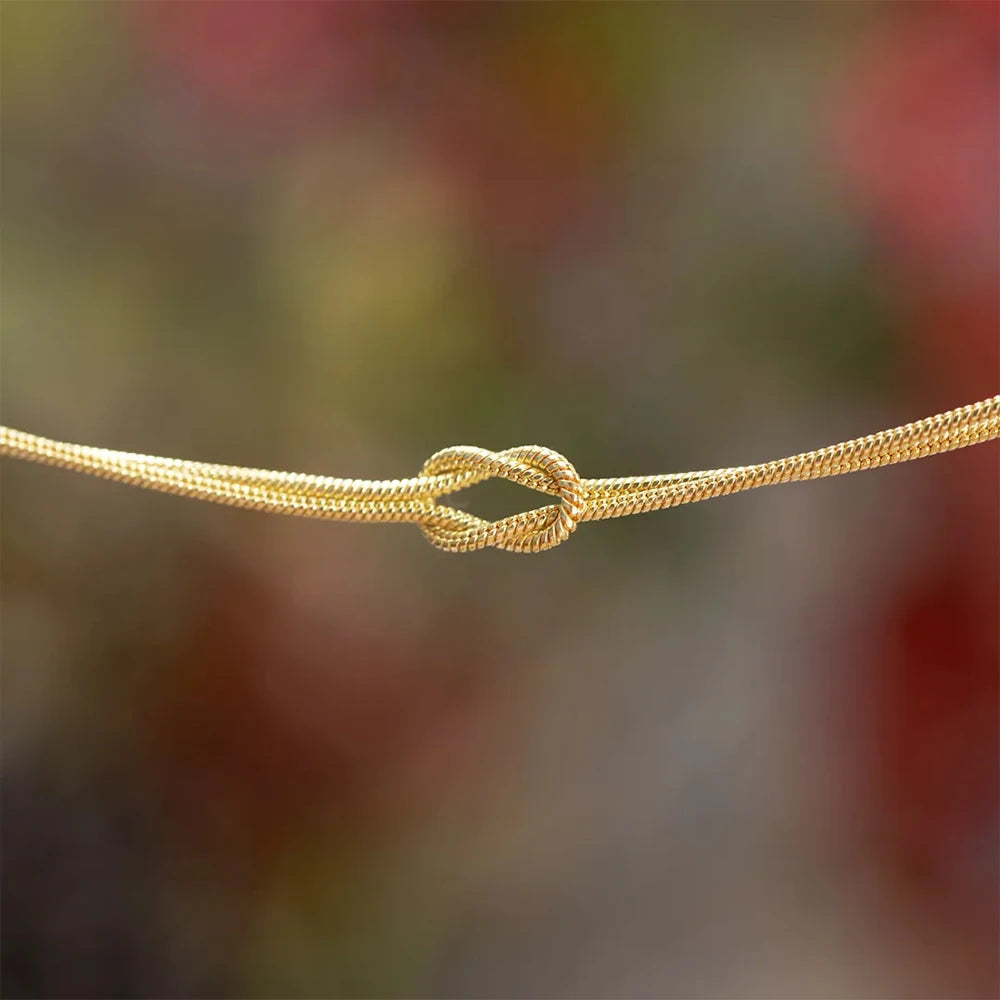 Classic Minimalistic Chain Knotted Bracelet-ReesJewels-ReesJewels
