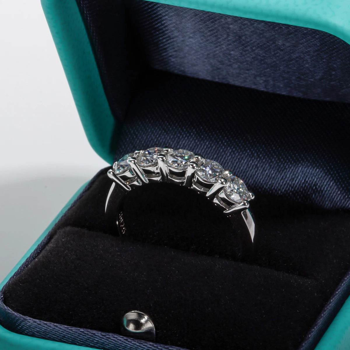 Classy Gold Plated Moissanite Diamond Band Ring-Rees Jewels-ReesJewels