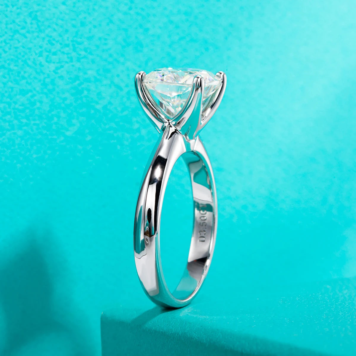 Cushion Cut Moissanite Diamond Solitaire Ring-Rees Jewels-ReesJewels