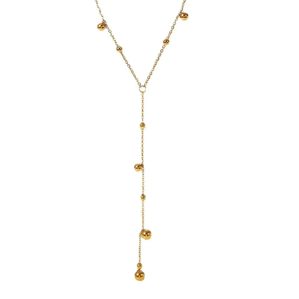 Dainty Y-shaped Beaded Choker Necklace-My Store-ReesJewels