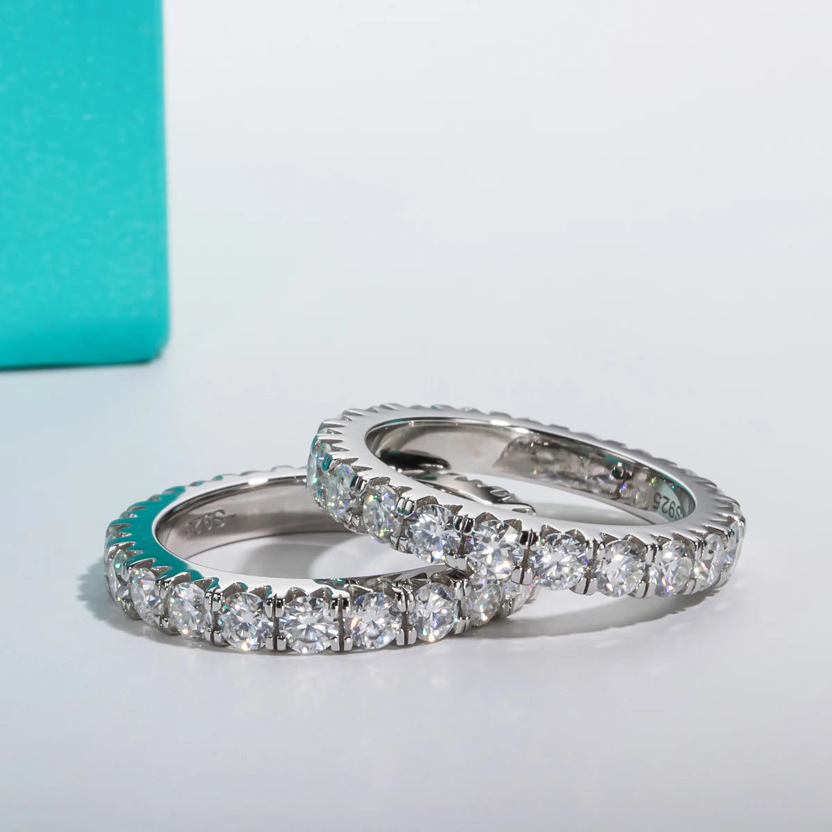 Dazzling Moissanite Diamond Eternity Band Ring-Rees Jewels-ReesJewels