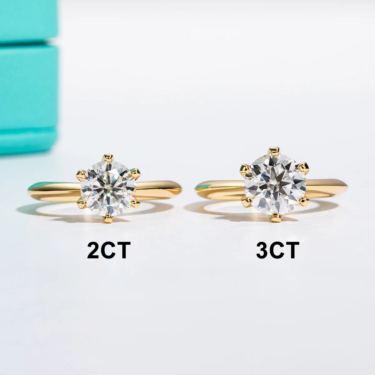 Dazzling Moissanite Diamond Solitaire Ring-Rees Jewels-ReesJewels