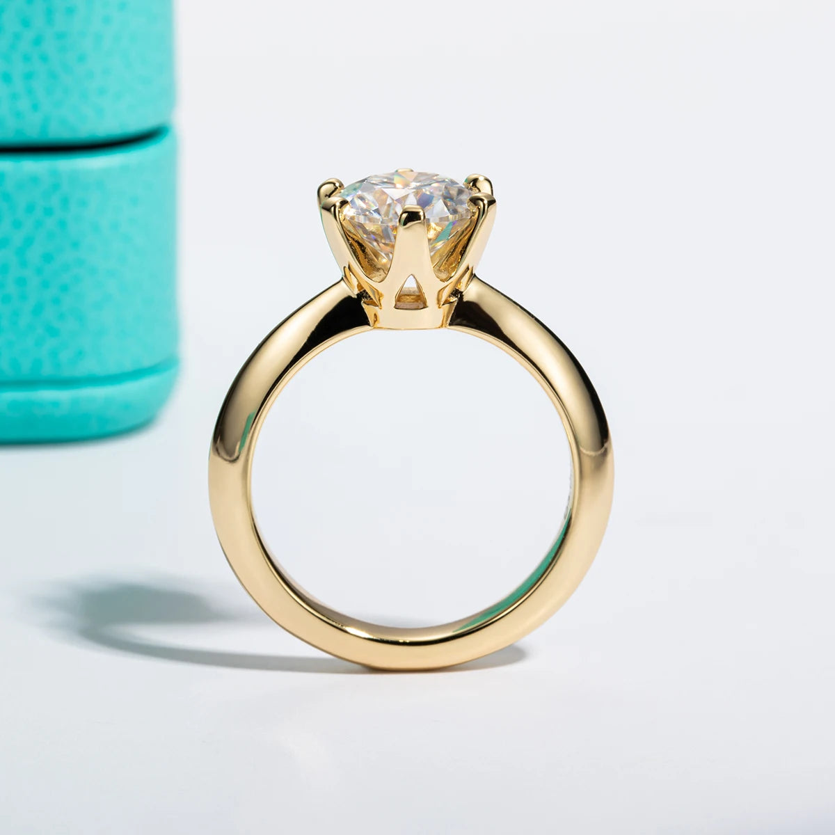 Dazzling Moissanite Diamond Solitaire Ring-Rees Jewels-ReesJewels