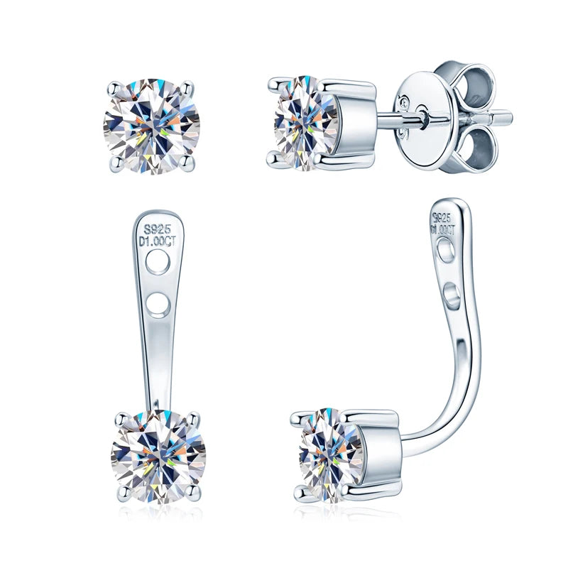 Dazzling Moissanite Diamond Stud Earrings-Rees Jewels-ReesJewels
