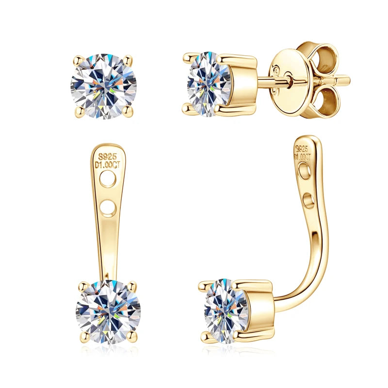 Dazzling Moissanite Diamond Stud Earrings-Rees Jewels-ReesJewels
