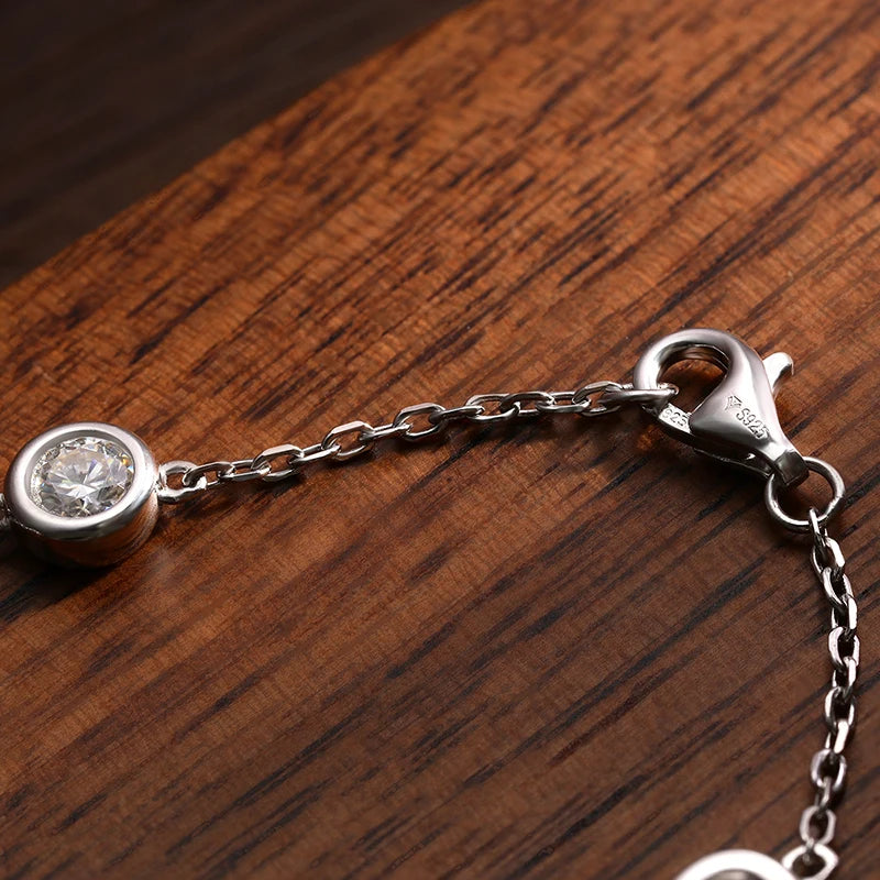 Delicate Moissanite Diamond Bracelet-Rees Jewels-ReesJewels