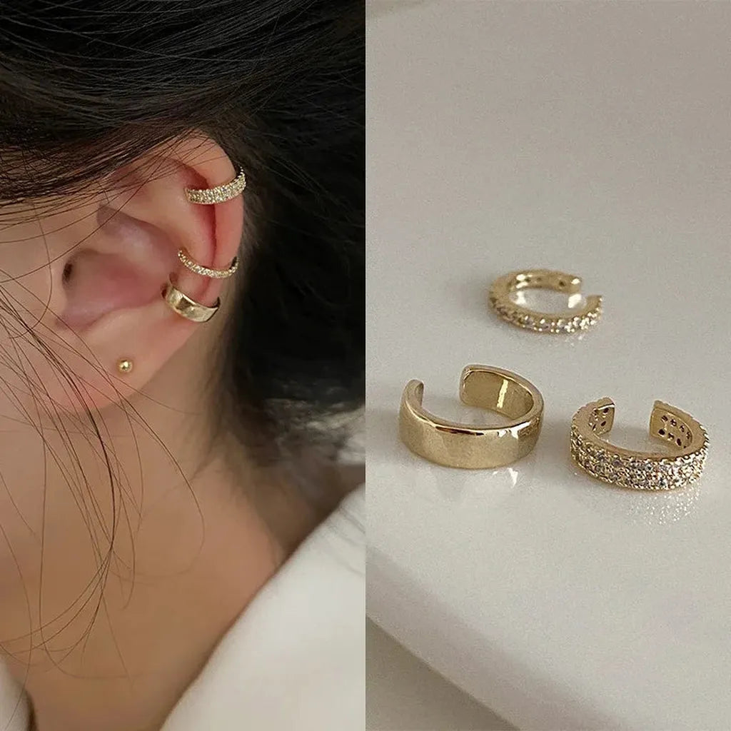 Delicate Zirconia Clip Earring Set-ReesJewels-ReesJewels