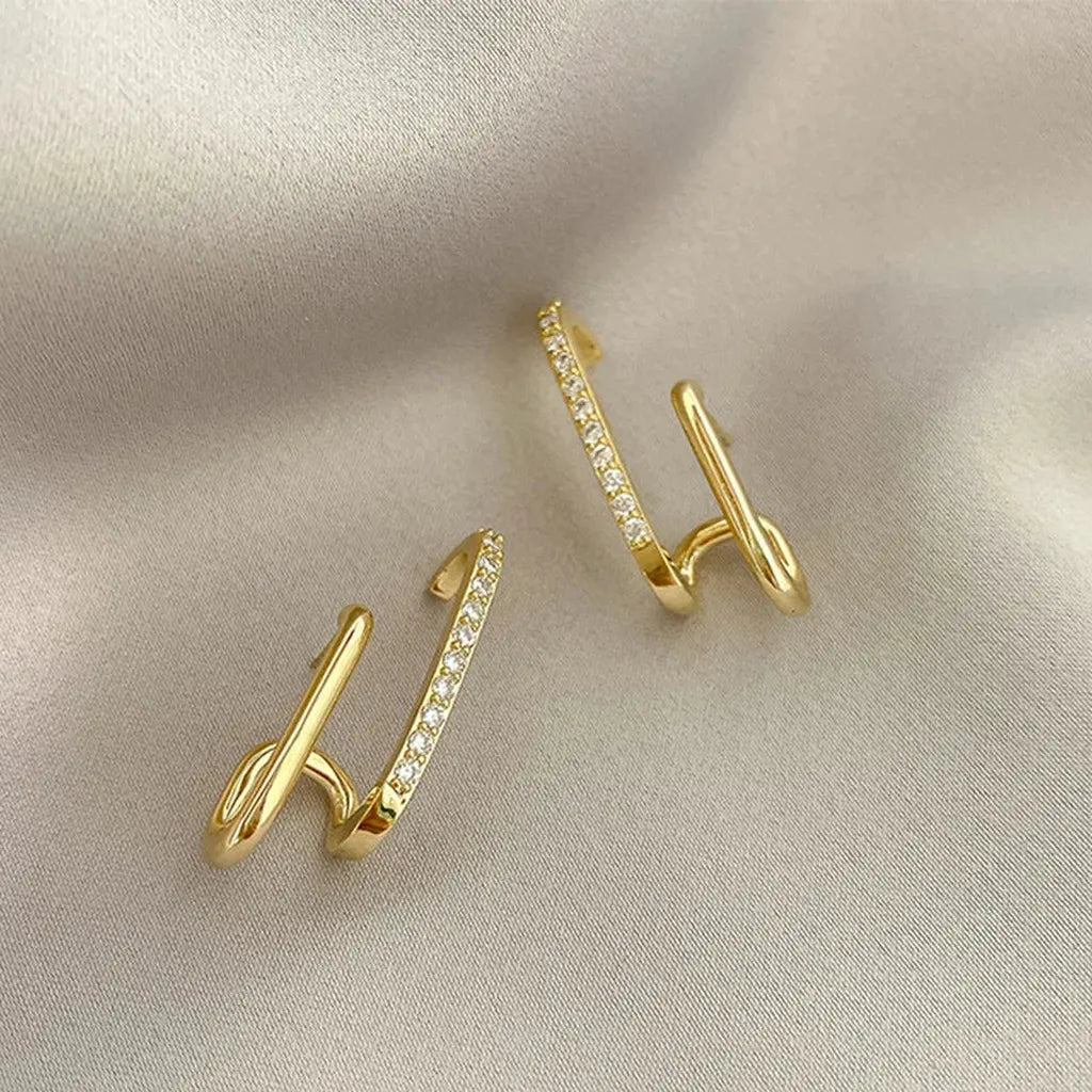 Designer Irregular U-Shaped Earrings-ReesJewels-ReesJewels