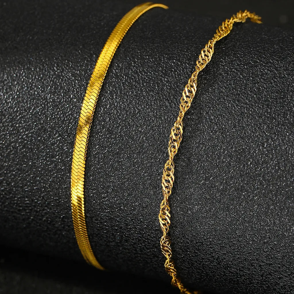 Elegant Layered Chain Delicate Anklet-ReesJewels-ReesJewels