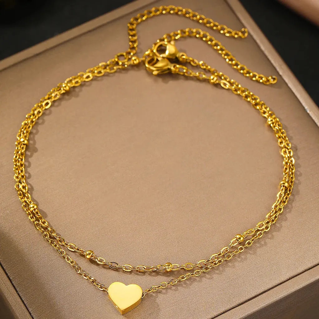 Elegant Layered Chain Delicate Anklet-ReesJewels-ReesJewels