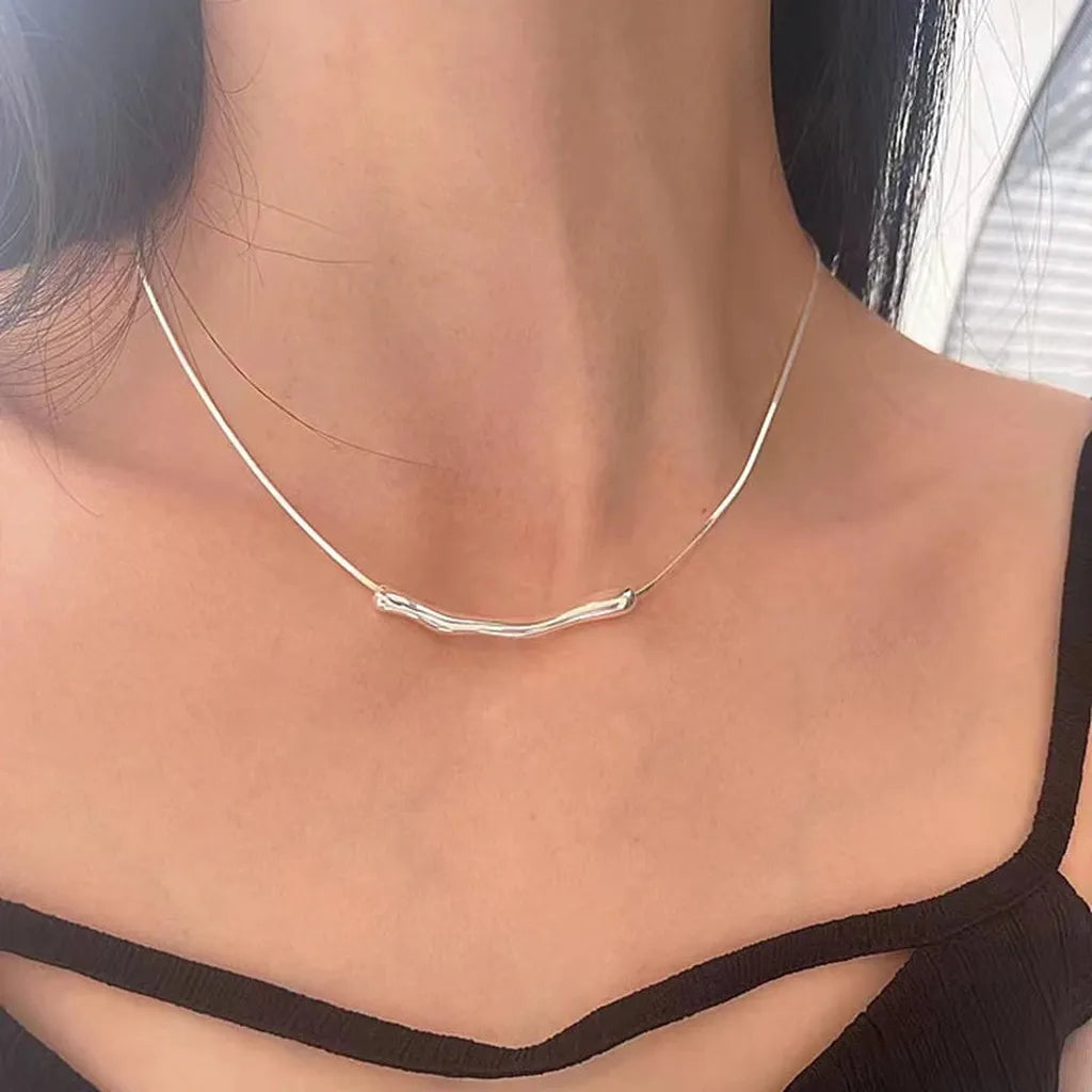 Elegant Simple Collarbone Chain Necklace-My Store-ReesJewels