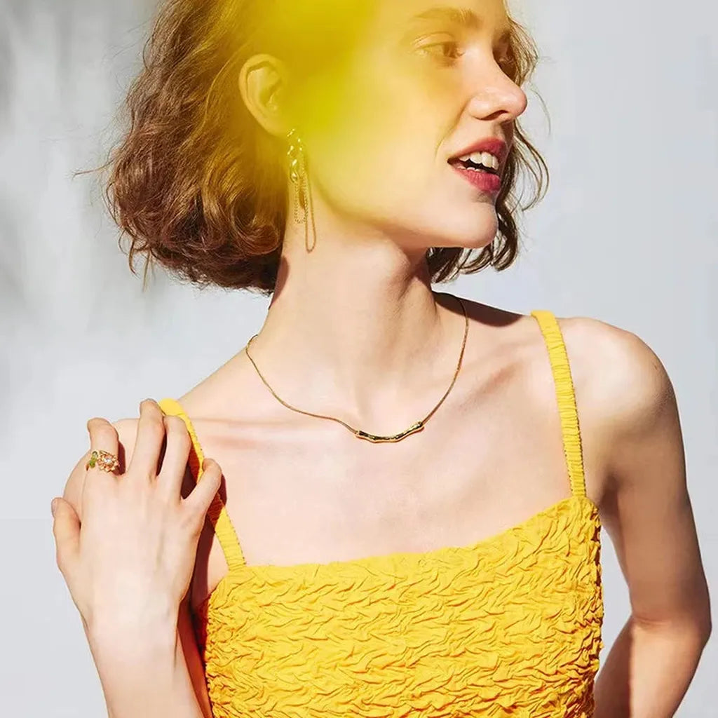 Elegant Simple Collarbone Chain Necklace-My Store-ReesJewels