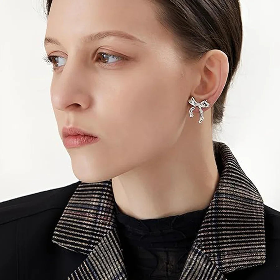 Elegant Vintage Bowknot Stud Earrings-ReesJewels-ReesJewels