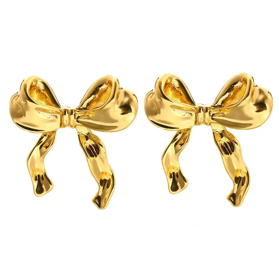 Elegant Vintage Bowknot Stud Earrings-ReesJewels-ReesJewels