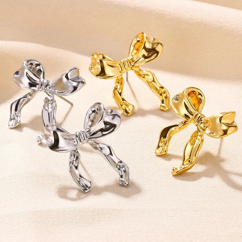 Elegant Vintage Bowknot Stud Earrings-ReesJewels-ReesJewels