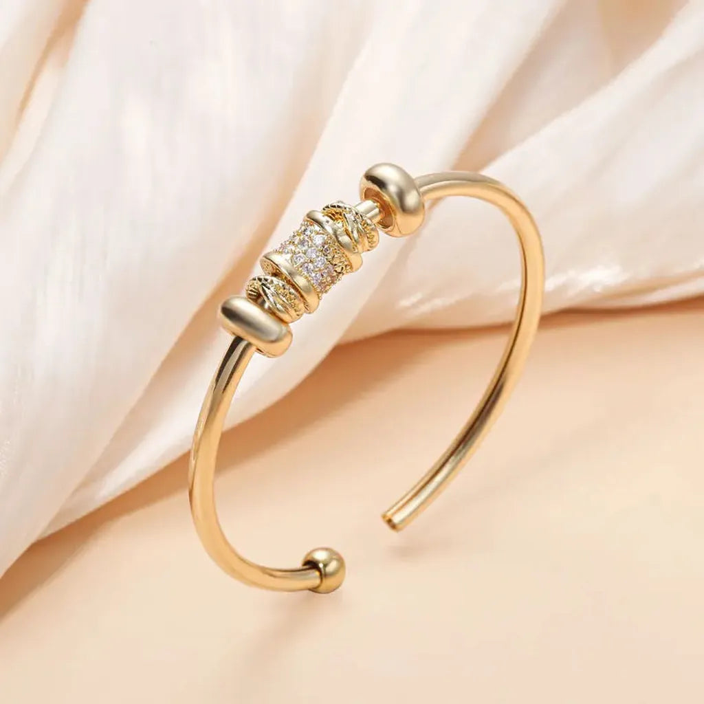Fashionable Adjustable Cubic Zirconia Cuff Bracelet-ReesJewels-ReesJewels
