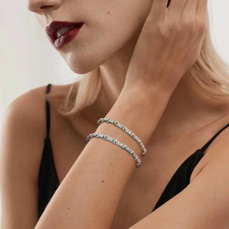 Glamorous Moissanite Diamond Bracelet-Rees Jewels-ReesJewels