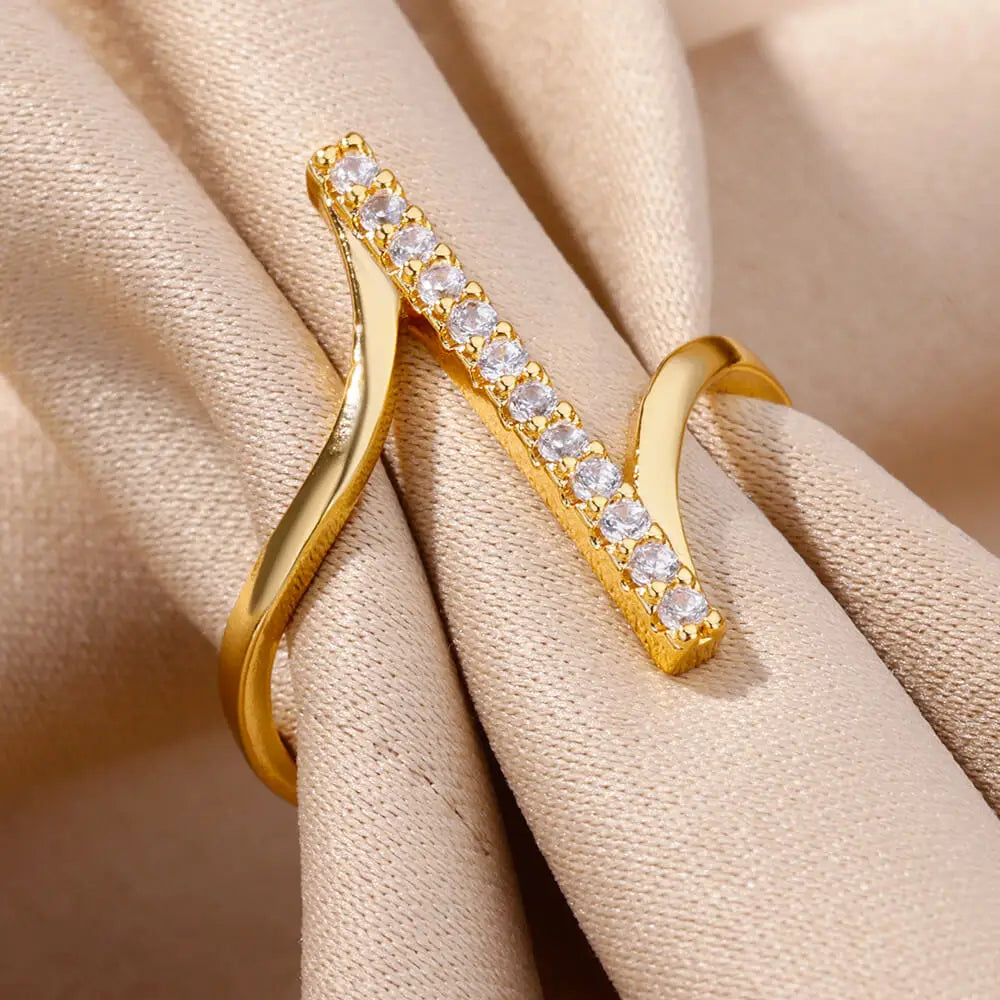 Luxurious Zirconia Geometric Ring-ReesJewels-ReesJewels