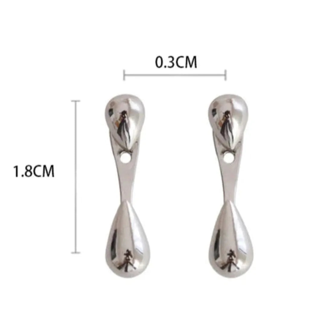 Minimalist Glossy Water Drop Stud Earrings-ReesJewels-ReesJewels