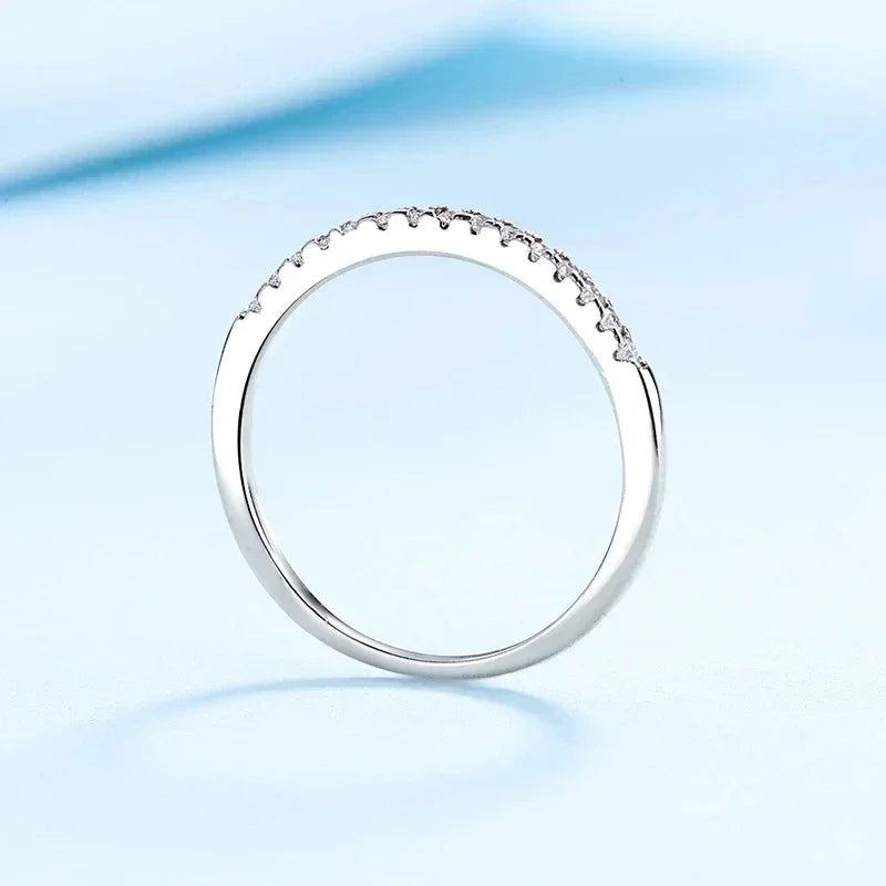 Minimalist Moissanite Diamond Eternity Band Ring-Rees Jewels-ReesJewels