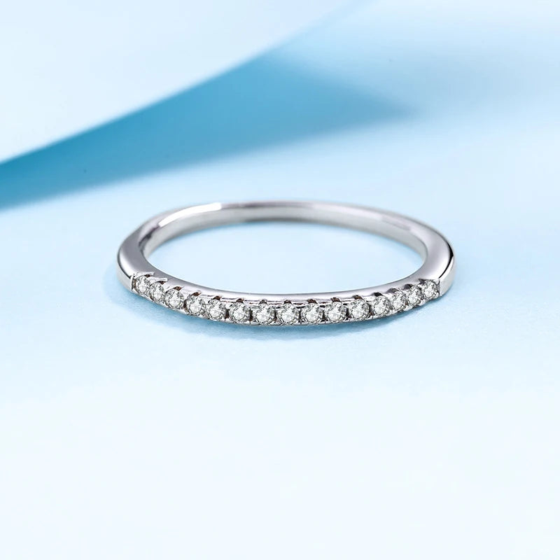 Minimalist Moissanite Diamond Eternity Band Ring-Rees Jewels-ReesJewels