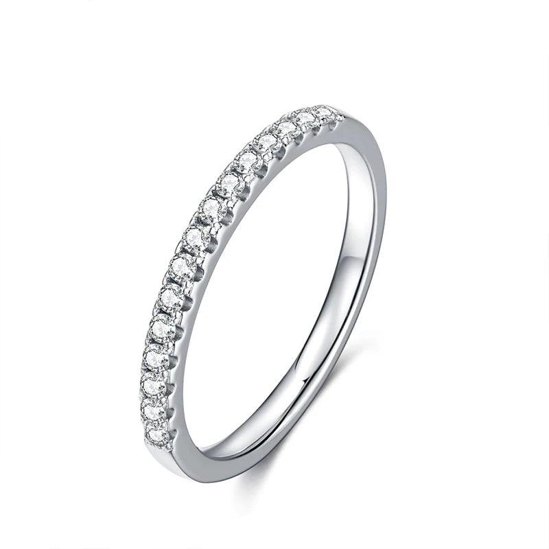 Minimalist Moissanite Diamond Eternity Band Ring-Rees Jewels-ReesJewels