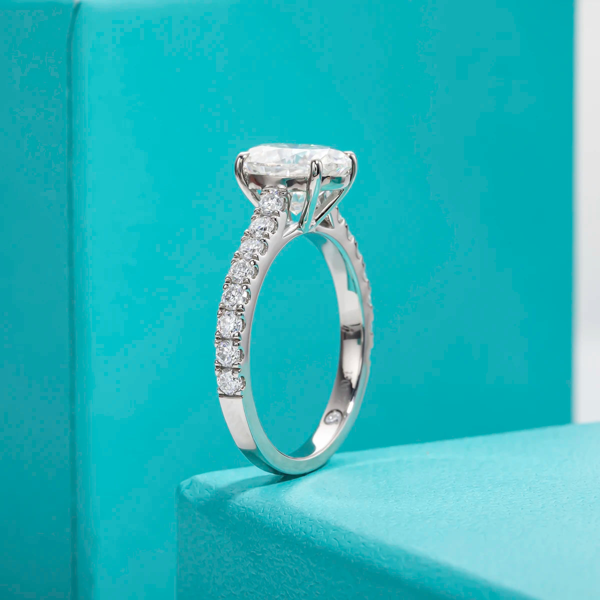 Oval Cut 2ct Moissanite Diamond Ring-Rees Jewels-ReesJewels