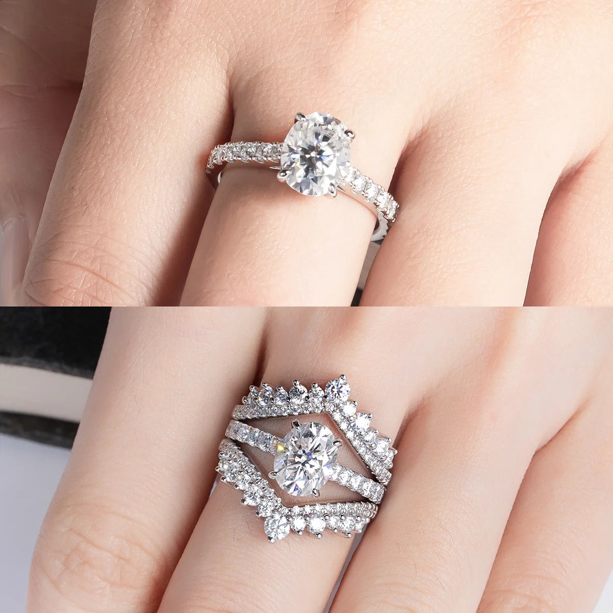 Oval Cut 2ct Moissanite Diamond Ring-Rees Jewels-ReesJewels