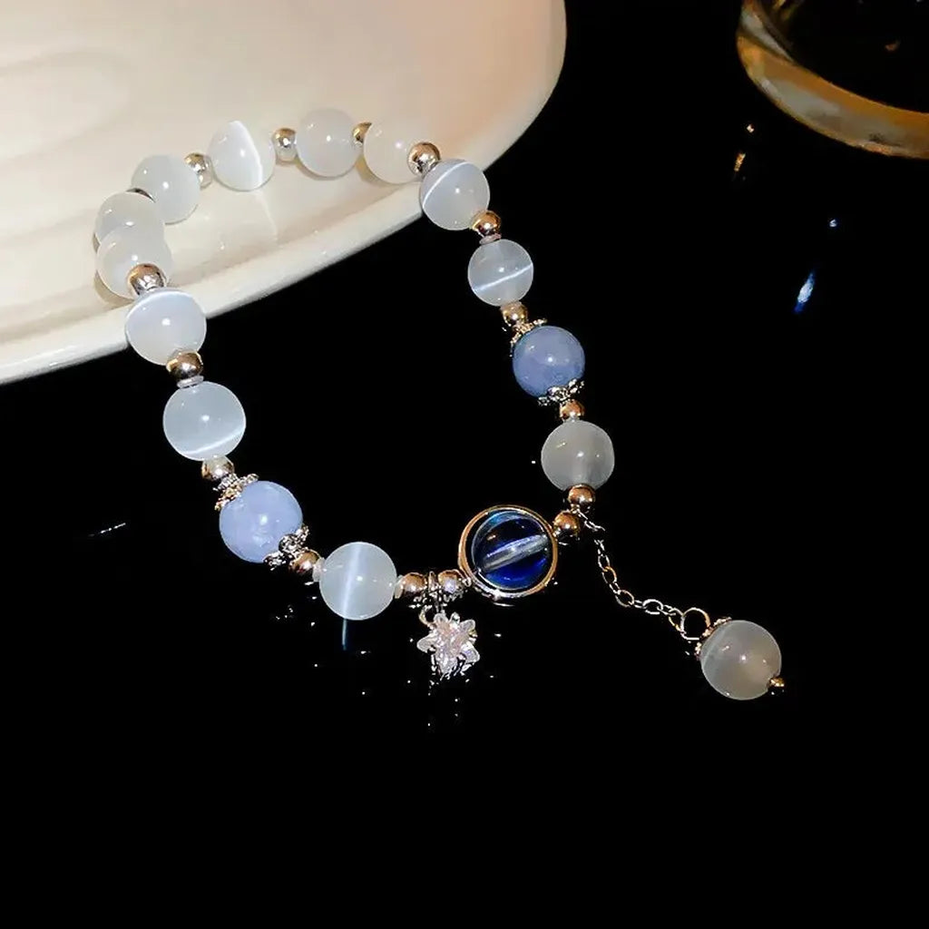 Pretty Elegant Opal Moon Star Bracelet-ReesJewels-ReesJewels