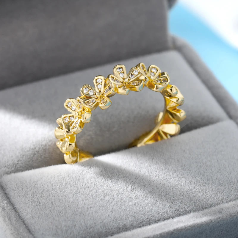 Pretty Flower Open Adjustable Ring-ReesJewels-ReesJewels