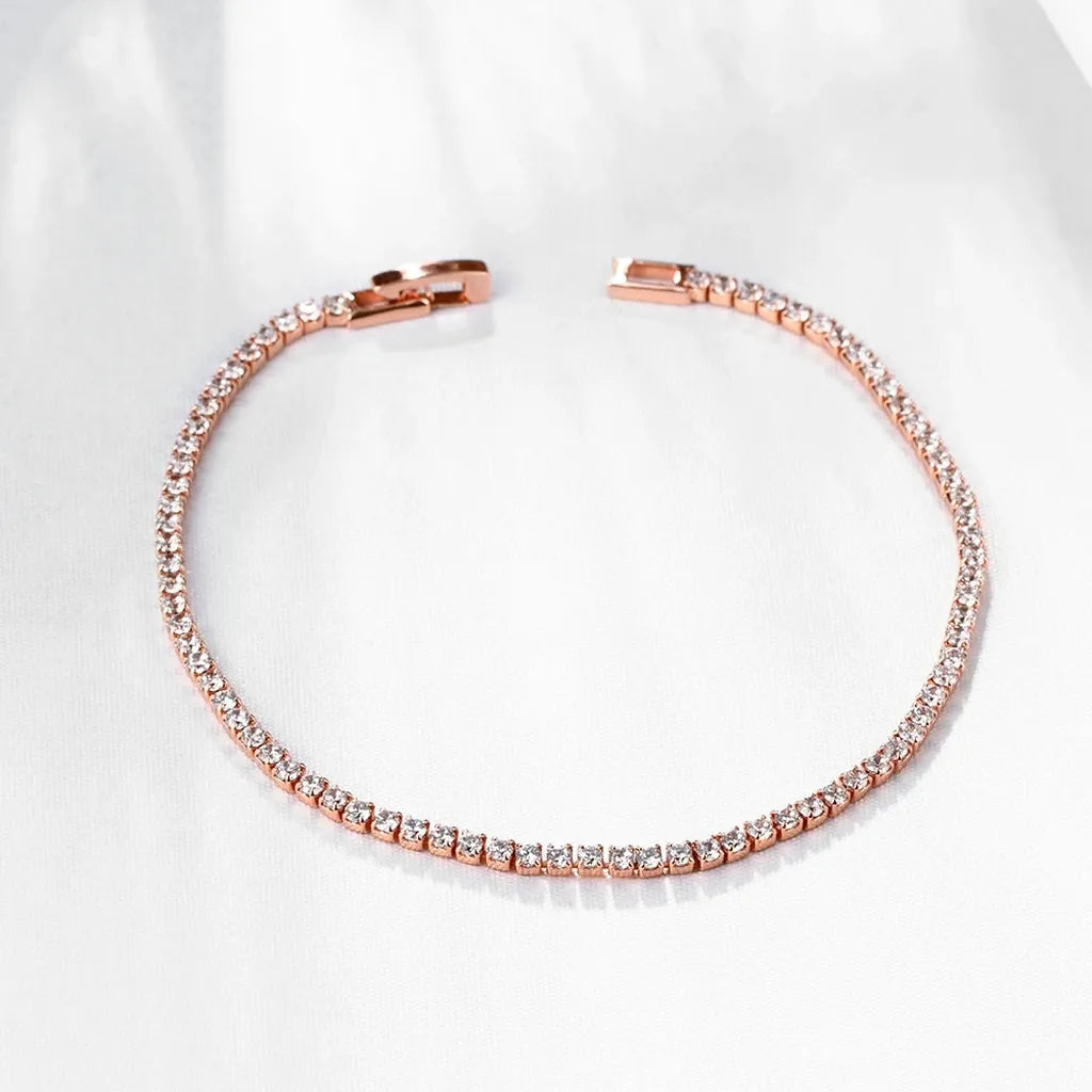Pure 925 Silver Zirconia Tennis Bracelet-My Store-ReesJewels