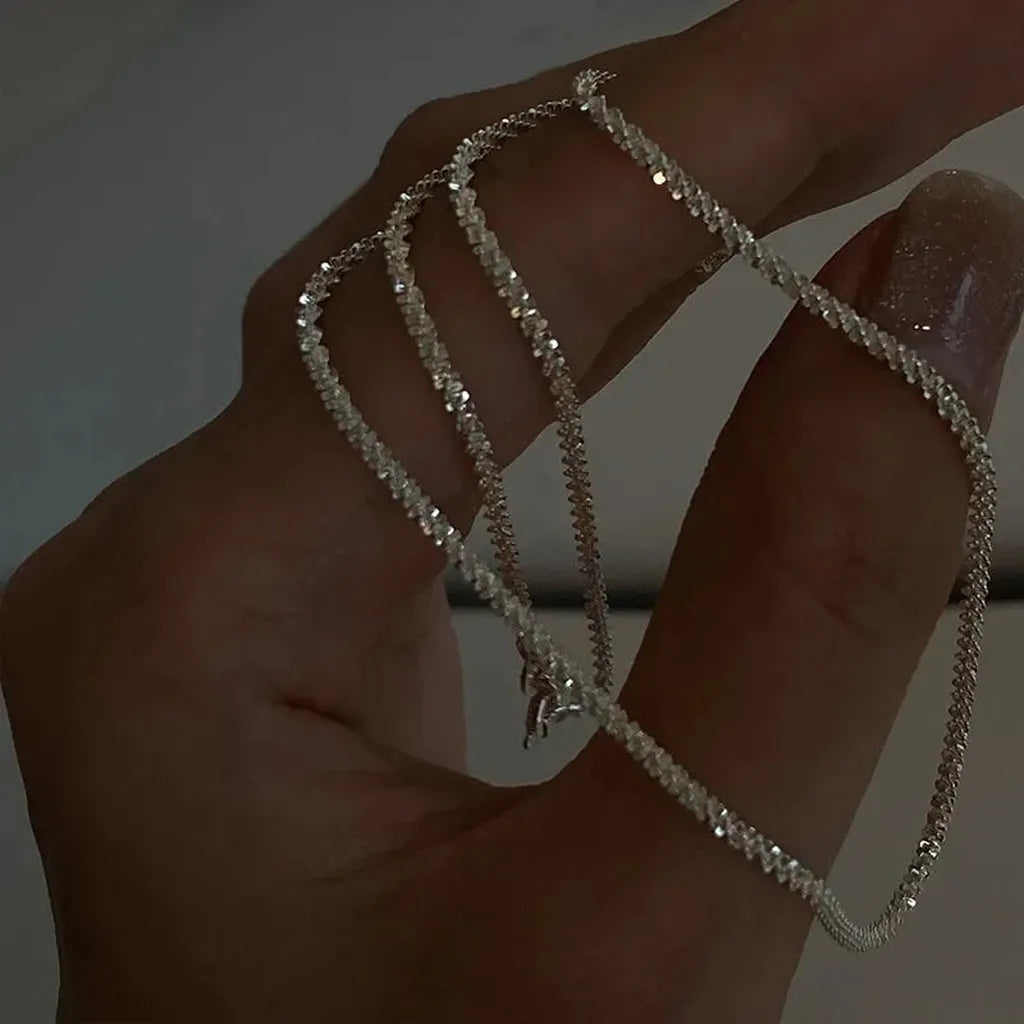 Sparkling Clavicle Chain Choker Necklace-ReesJewels-ReesJewels