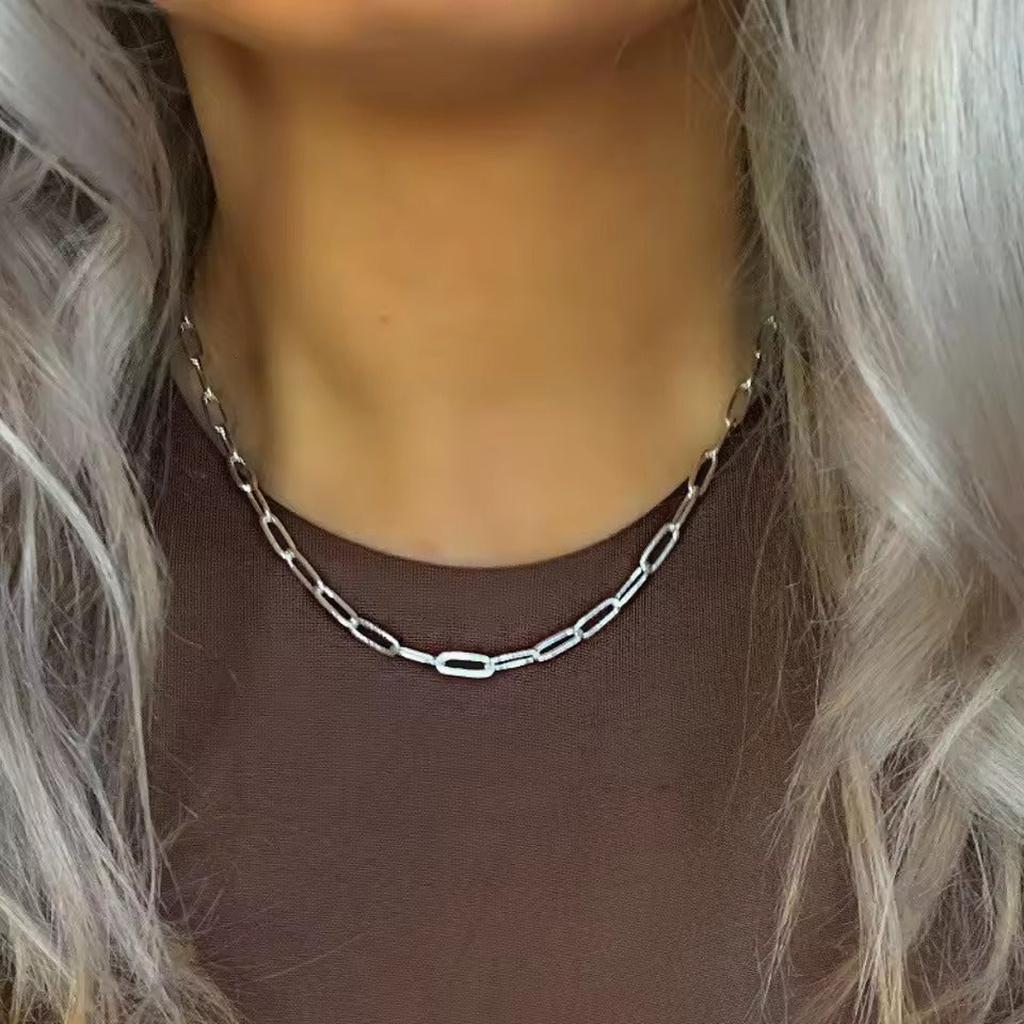 Sparkling Geometric Interlinking Choker Necklace-ReesJewels-ReesJewels