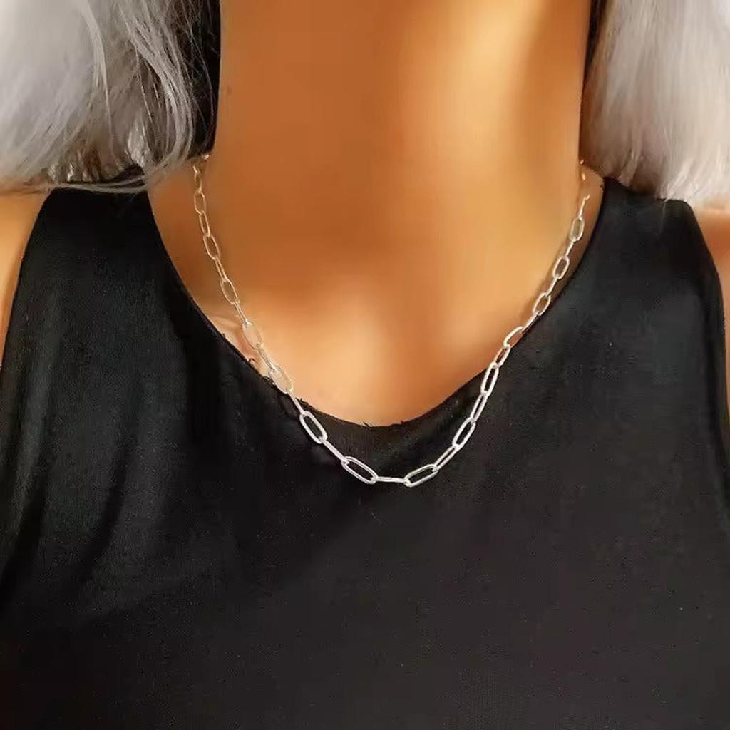Sparkling Geometric Interlinking Choker Necklace-ReesJewels-ReesJewels
