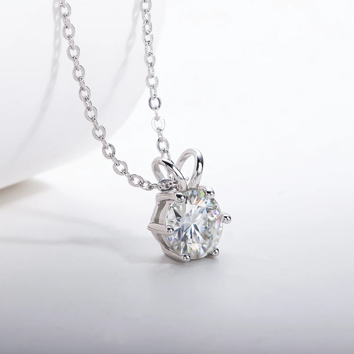 Sparkling Moissanite Pendant Necklace-Rees Jewels-ReesJewels