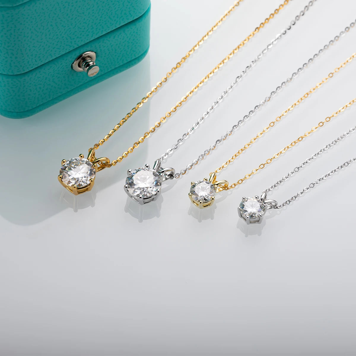 Sparkling Moissanite Pendant Necklace-Rees Jewels-ReesJewels