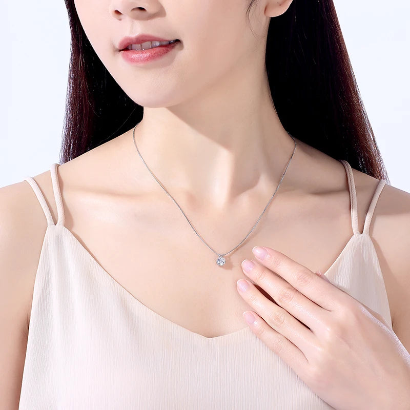 Sparkling Moissanite Pendant Necklace-Rees Jewels-ReesJewels