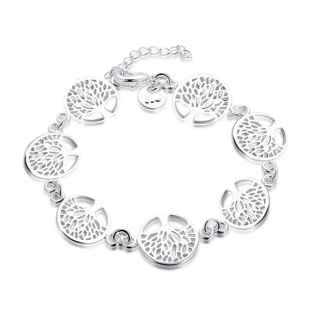 Sterling Silver Tree Of Life Goodluck Bracelet-My Store-ReesJewels
