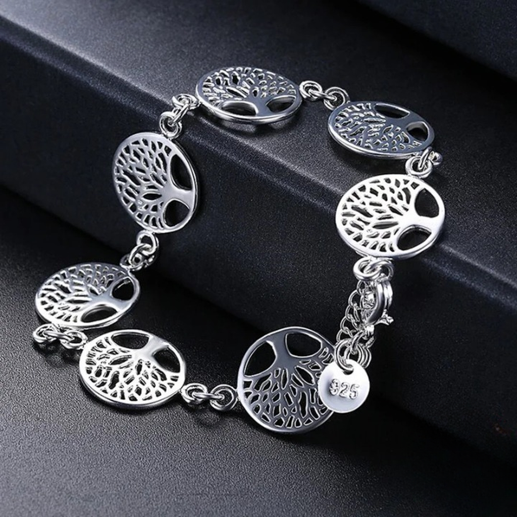 Sterling Silver Tree Of Life Goodluck Bracelet-My Store-ReesJewels