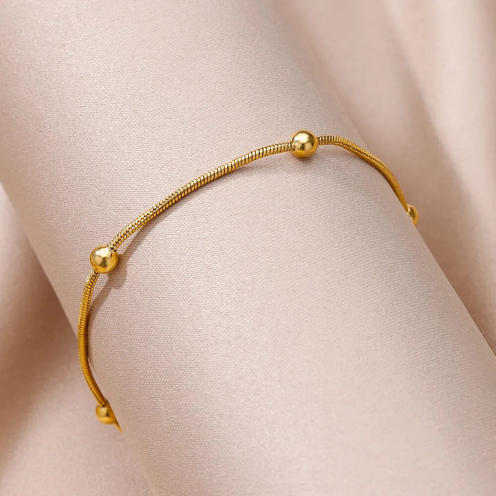 Stunning Aesthetic Beads Chain Anklet-Rees Jewels-ReesJewels