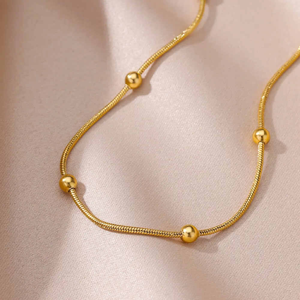 Stunning Aesthetic Beads Chain Anklet-Rees Jewels-ReesJewels