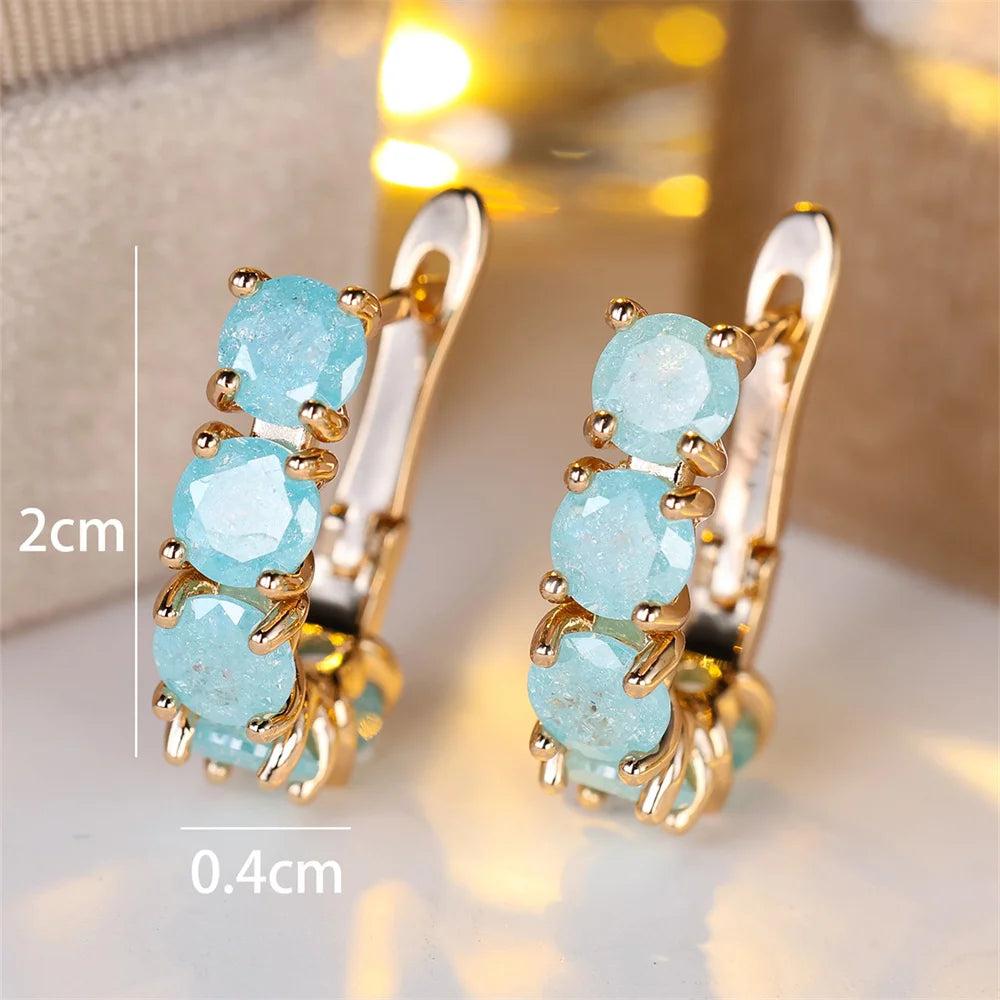 Stunning Crystal Zirconia Hoop Earrings-Rees Jewels-ReesJewels