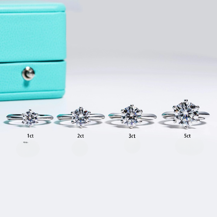 Timeless Moissanite Diamond Solitaire Ring-Rees Jewels-ReesJewels