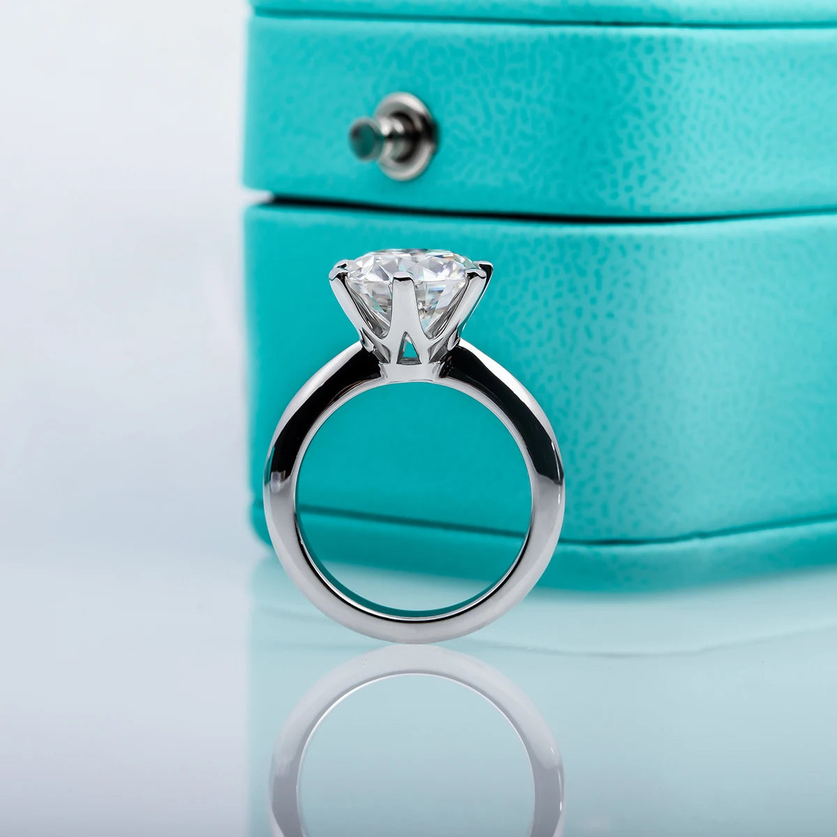Timeless Moissanite Diamond Solitaire Ring-Rees Jewels-ReesJewels