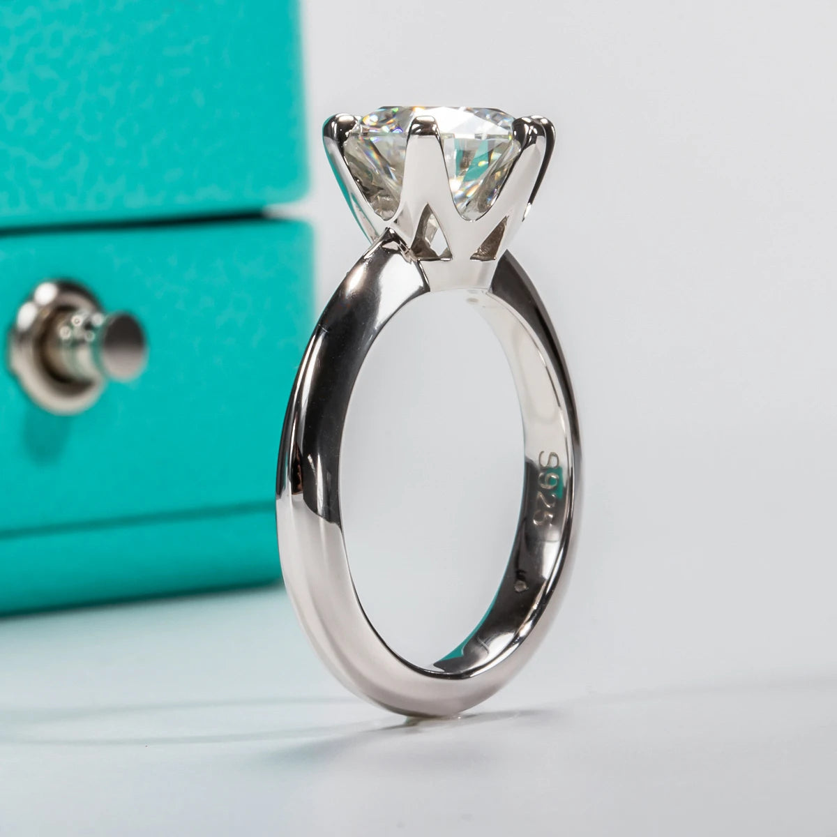 Timeless Moissanite Diamond Solitaire Ring-Rees Jewels-ReesJewels