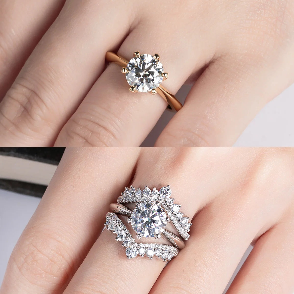 Timeless Moissanite Diamond Solitaire Ring-Rees Jewels-ReesJewels